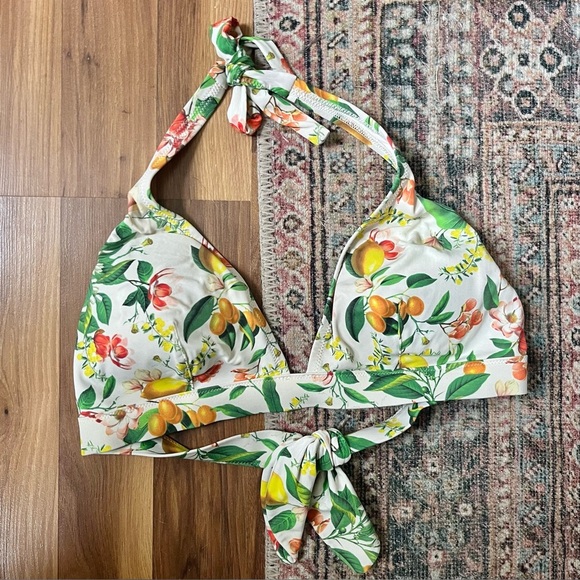 PRINCESSE TAM.TAM x UNIQLO Botanical Triangle Halter Bikini Top Size Medium - Picture 1 of 5